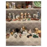 Collection of Decorative Figurines and Plates