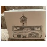 Department 56 Neighborhood Christmas Scene and Village Air Hangar