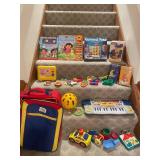 Mixed Lot of Educational Toys, Musical Keyboard, and Blocks