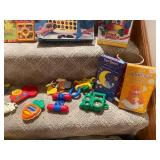 Mixed Lot of Educational Toys, Musical Keyboard, and Blocks