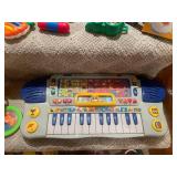 Mixed Lot of Educational Toys, Musical Keyboard, and Blocks