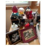 Desk, Chair and a Collection of Home Decor, Art, and Knickknacks