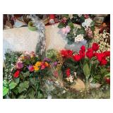 Collection of Artificial Floral Arrangements and Decorations