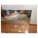 Large Wall Mirror with Beveled Edge