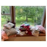 Assorted Home Textiles and Decorative Pillows Collection