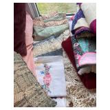 Assorted Home Textiles and Decorative Pillows Collection