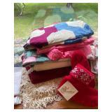 Assorted Home Textiles and Decorative Pillows Collection