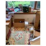 Diverse Collection of Decorative Figurines, Framed Art, and Miscellaneous Household Items