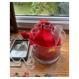 Collection of Glass Stir Sticks, Wine Charms, and Frames