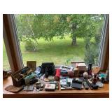 Assorted Collection Including Tools, Office Supplies, and Memorabilia