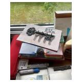 Assorted Collection Including Tools, Office Supplies, and Memorabilia