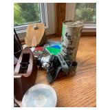 Assorted Collection Including Tools, Office Supplies, and Memorabilia