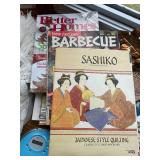 Assortment of Magazines, Quilting Book, Two Personal CD Players, and Assorted Decorative Items