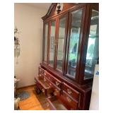 Elegant Mahogany China Cabinet with Glass Doors