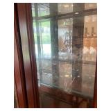 Elegant Mahogany China Cabinet with Glass Doors