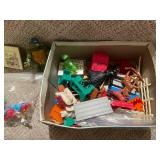 Assorted Vintage Toy Collection with Hot Wheels, Fisher Price, and Educational Toys