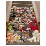 Extensive Collection of 60+ Assorted Stuffed Animals and Plush Toys