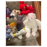 Extensive Collection of 60+ Assorted Stuffed Animals and Plush Toys