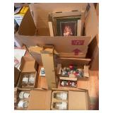 Collection of Vintage Home Interiors & Gifts Decorative Glass Items and Framed Portrait