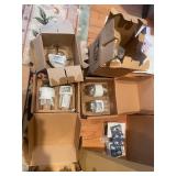 Collection of Vintage Home Interiors & Gifts Decorative Glass Items and Framed Portrait