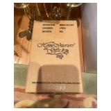 Home Interiors and Gifts Collection with Figurines, Candelabra, and Metal Shelf