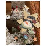 Holiday Decoration Bundle with Crystal Snowflakes and Christmas Garland