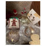 Holiday Decoration Bundle with Crystal Snowflakes and Christmas Garland