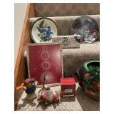 Assorted Christmas Decor and Tableware Set