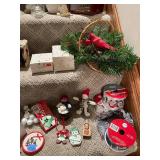 Assorted Christmas Decor and Tableware Set