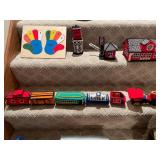 Vintage Train Set with Plush Toy and Activity Board