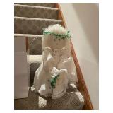 Assorted Christmas Decorations Set with Lighted Reindeer and Plush Figurines