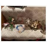 Assorted Christmas Decorations Set with Lighted Reindeer and Plush Figurines
