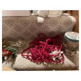 Assorted Christmas Decorations Set with Lighted Reindeer and Plush Figurines