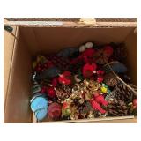 Assorted Christmas Decorations Set with Lighted Reindeer and Plush Figurines