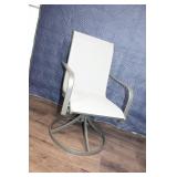 Pair of Gray Outdoor Patio Swivel Chairs