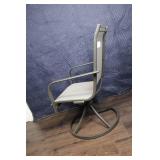 Pair of Gray Outdoor Patio Swivel Chairs