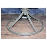 Pair of Gray Outdoor Patio Swivel Chairs