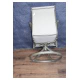 Pair of Gray Outdoor Patio Swivel Chairs