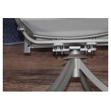 Pair of Gray Outdoor Patio Swivel Chairs