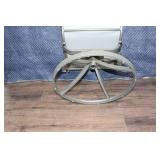 Pair of Gray Outdoor Patio Swivel Chairs