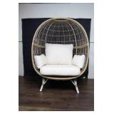 Egg-Shaped Outdoor Patio Chair with Cushions