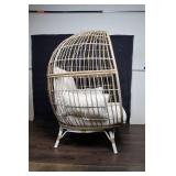 Egg-Shaped Outdoor Patio Chair with Cushions