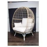 Egg-Shaped Outdoor Patio Chair with Cushions