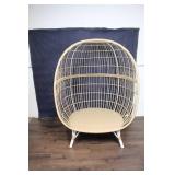 Egg-Shaped Outdoor Patio Chair with Cushions