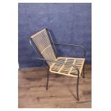Set of 2 Modern Rattan and Metal Armchairs