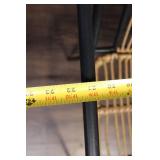 Set of 2 Modern Rattan and Metal Armchairs