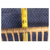 Set of 2 Modern Rattan and Metal Armchairs