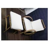 Bamboo Lounge Chair and Ottoman Set with Cushions