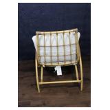 Bamboo Lounge Chair and Ottoman Set with Cushions