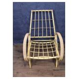 Bamboo Lounge Chair and Ottoman Set with Cushions